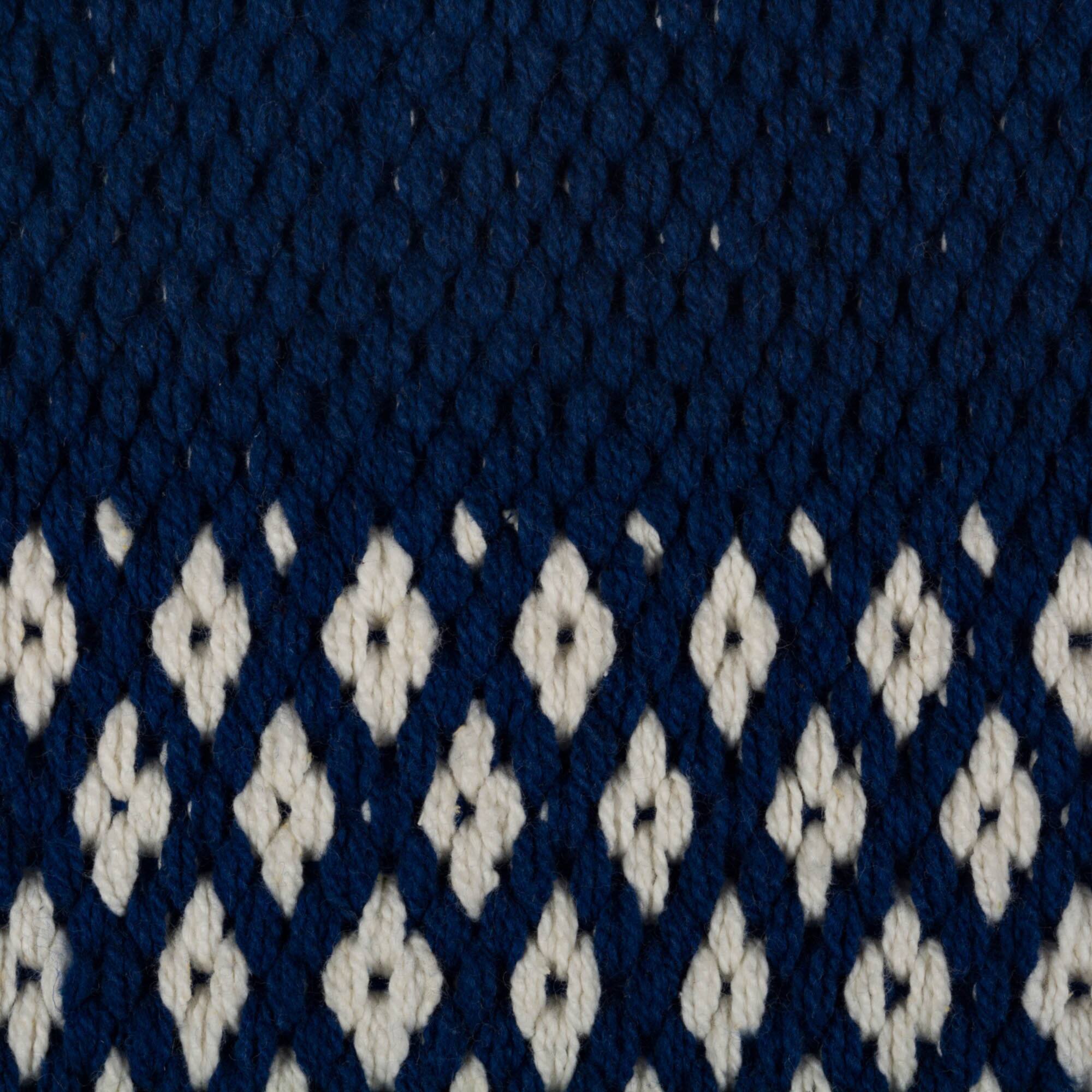 DII® Navy Bordered with Small Diamonds Rug, 2ft. x 3ft.